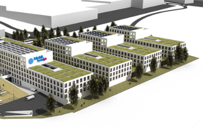 Schematic Design for a complex of buildings to contain laboratories, offices and workspaces