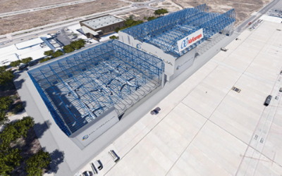 Modelling and still visualisations of an aircraft hangar