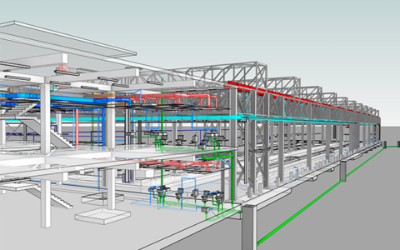 Desarrollo de los modelos MEP y Estructuras con nivel de desarrollo LOD200 para 6 edificios de las líneas 3 y 6 de Metro de Santiago