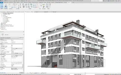 Residential property modeled in Revit