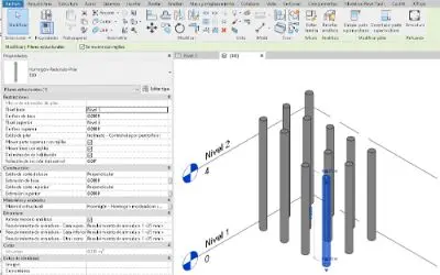 Structural columns modeling in Revit